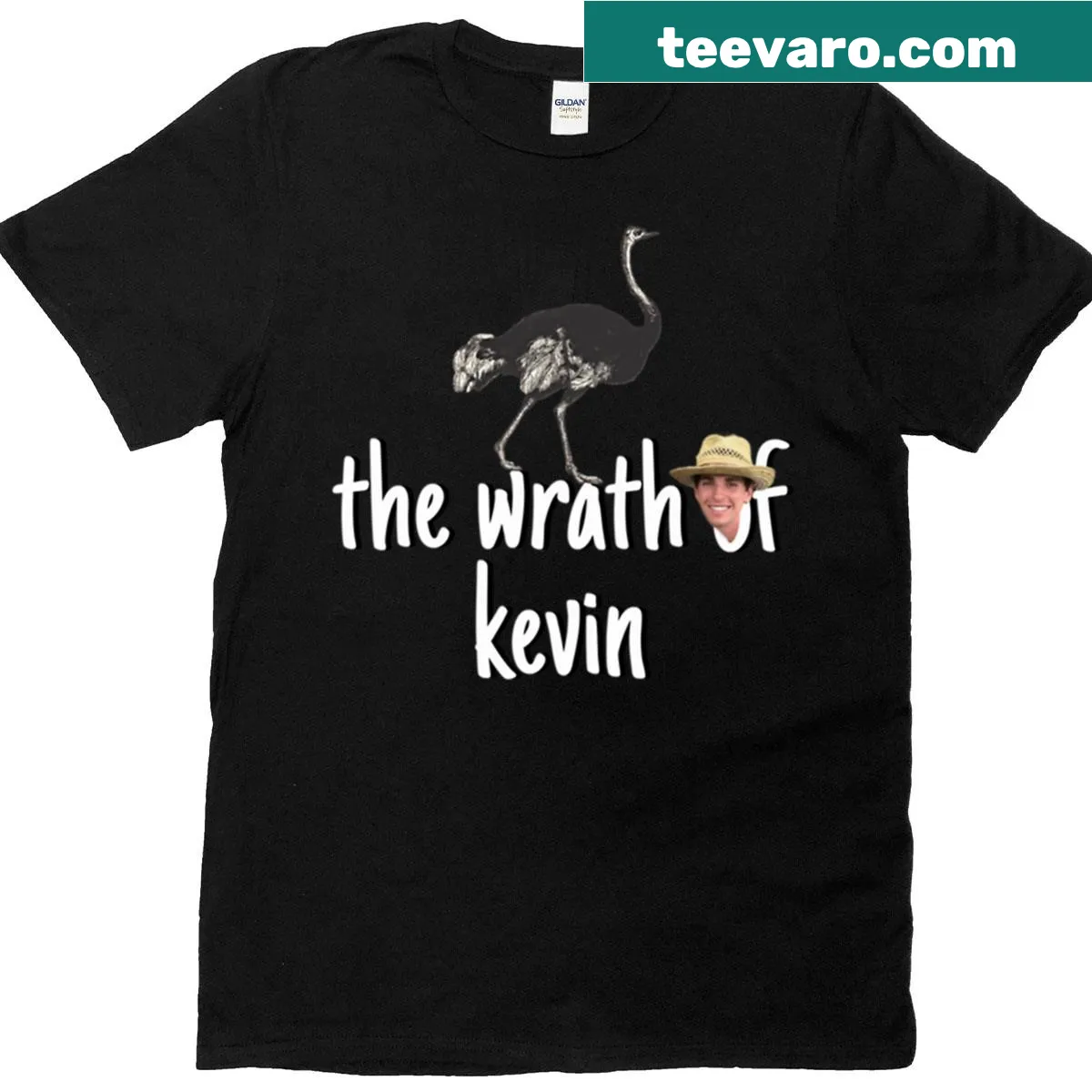 Illustration of the Warth of Kevin from Urban Rescue Ranch on a T-shirt. — on a men's t-shirt