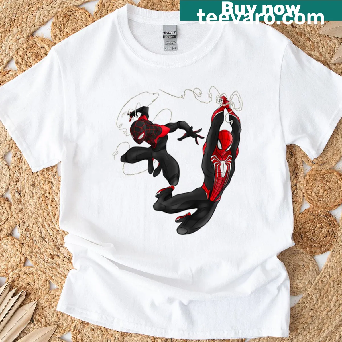 Playful video game-themed graphic t-shirt — on a men's t-shirt