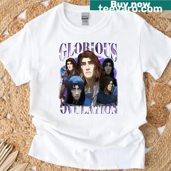 Vintage-style t-shirt featuring Viktor fan art in retro design