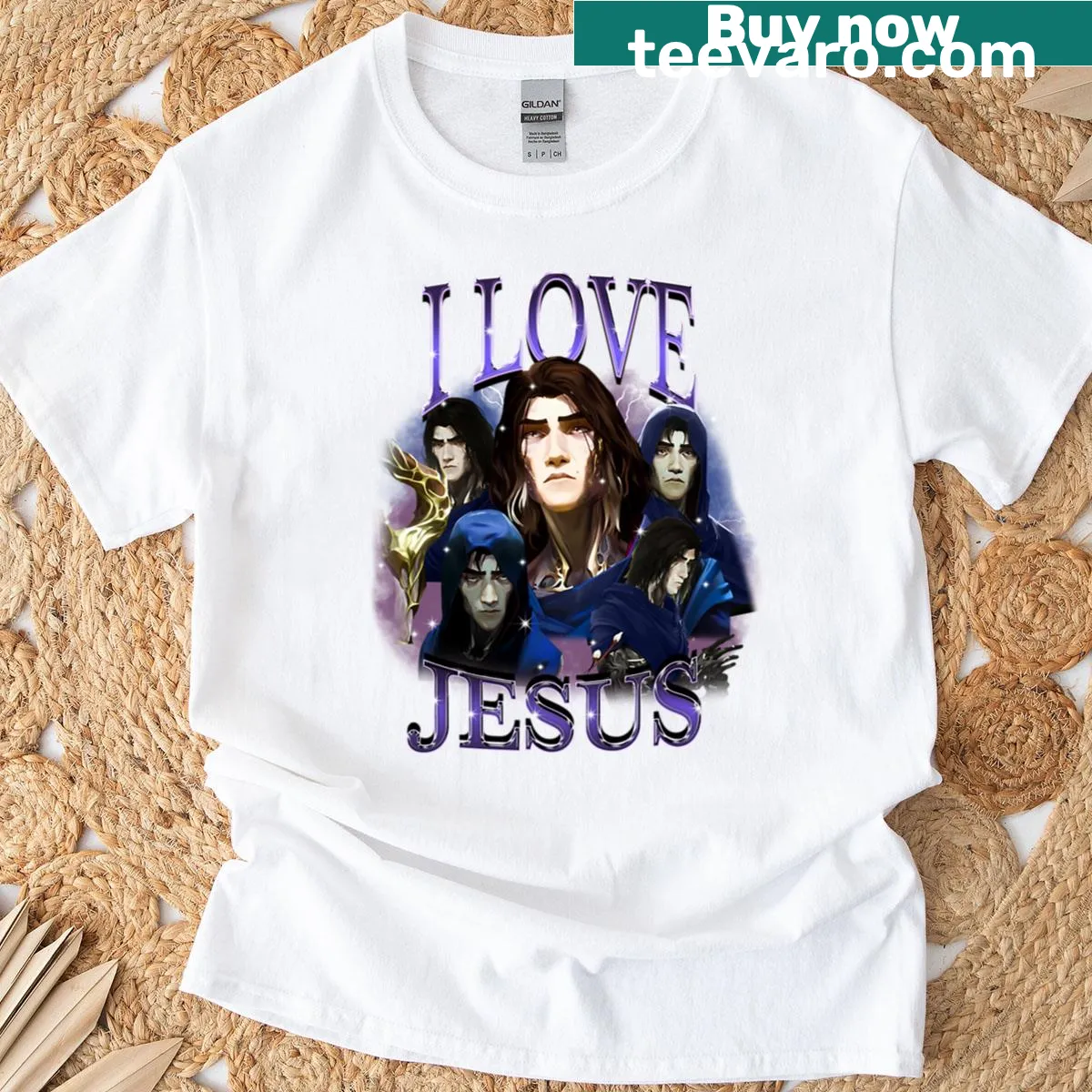 Vintage-style Viktor fan art graphic on a t-shirt — on a men's t-shirt