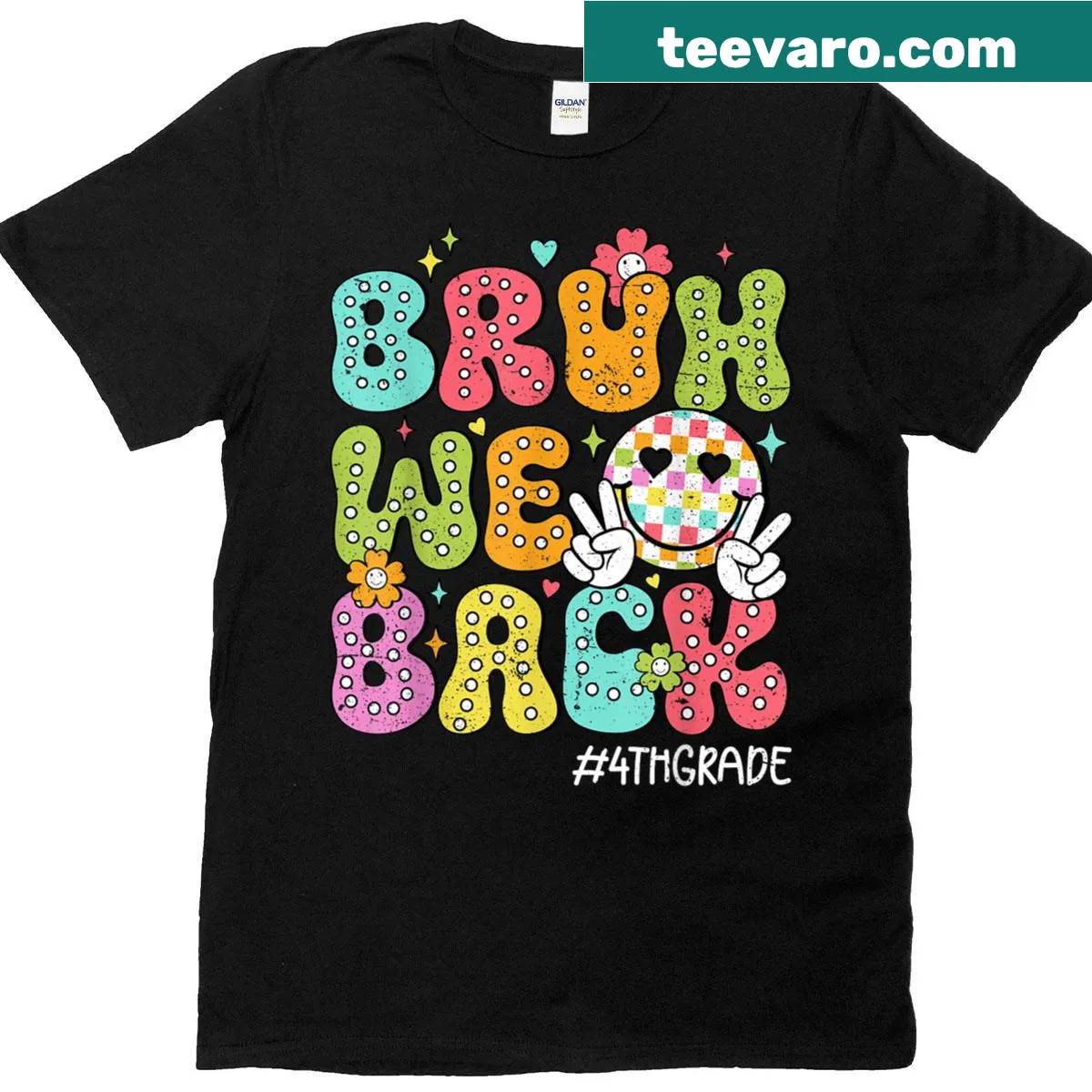 Vintage back-to-school t-shirt for 4th-grade teachers — on a men's t-shirt
