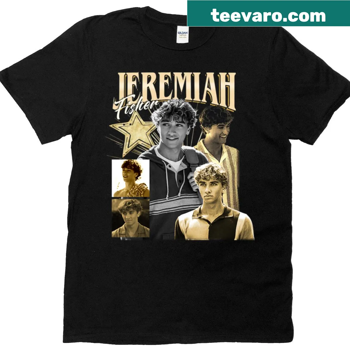 Vintage bootleg t-shirt featuring Jeremiah Fisher design — on a men's t-shirt