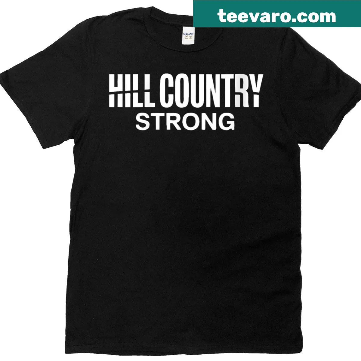 Texas pride quote typography design Womens Hill Country Strong t-shirt — on a men's t-shirt