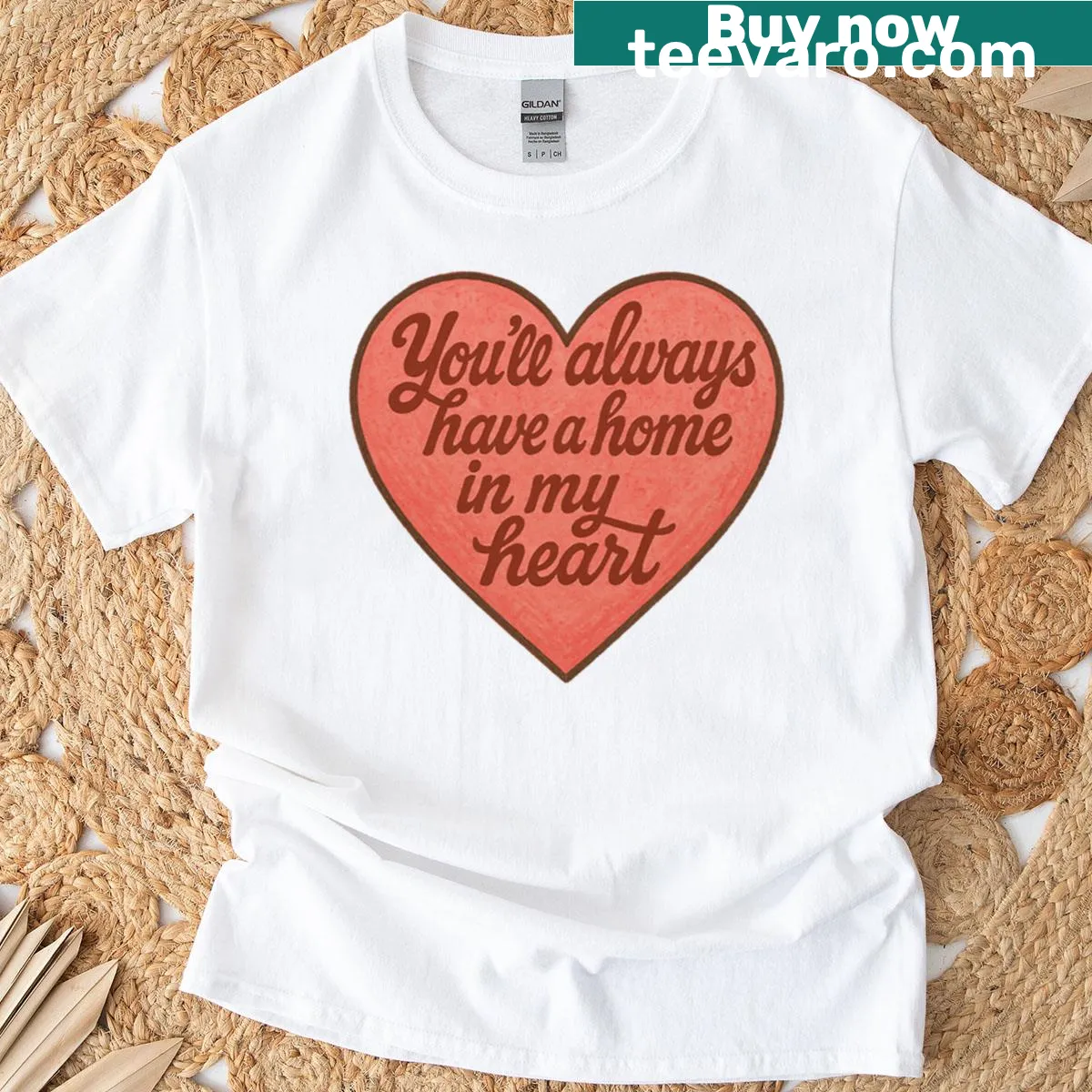 Sentimental heartwarming message on a t-shirt — on a men's t-shirt