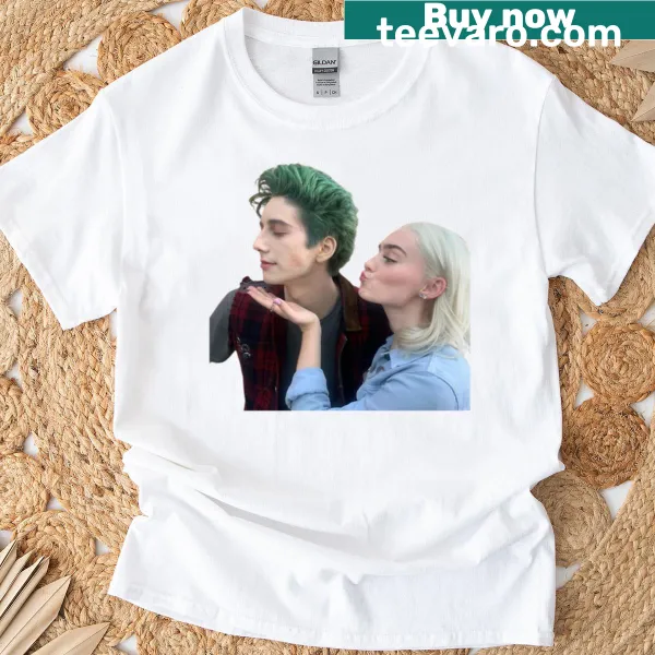 Playful graphic honoring Zed and Addison on an oversized t-shirt