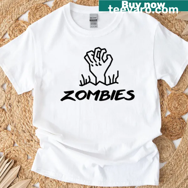 Fun collage of whimsical zombie graphics on a T-shirt