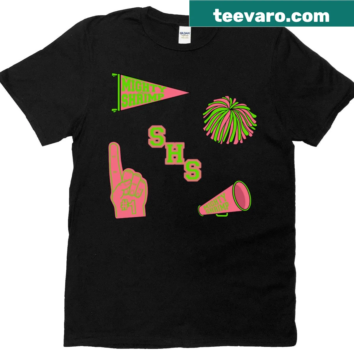 Zombie mascot graphic for Seabrook High School — on a men's t-shirt