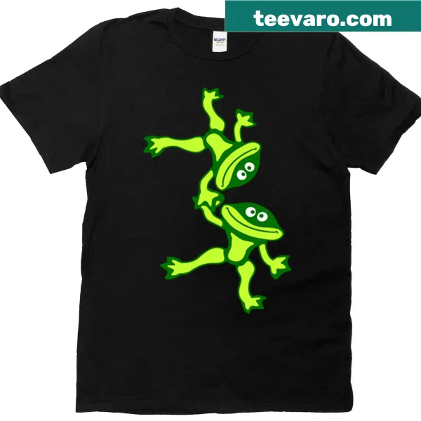 Kids' t-shirt featuring a playful frog-themed circus design.