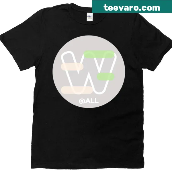 Minimalist design featuring a bold letter W on a t-shirt.