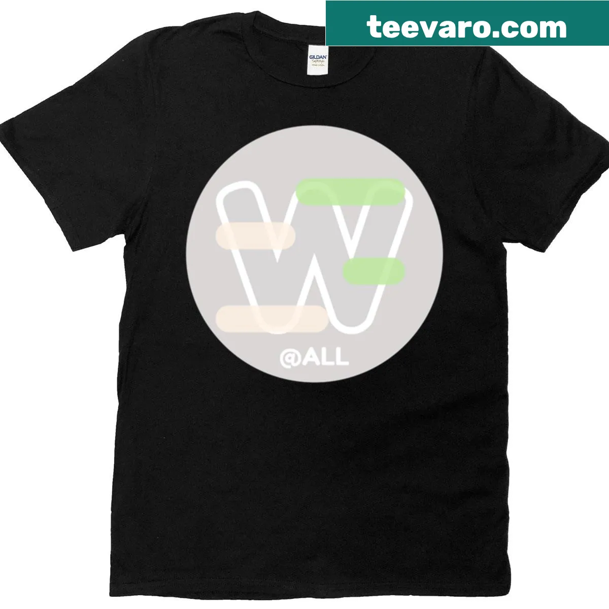 Minimalist design featuring a bold letter W on a t-shirt. — on a men's t-shirt