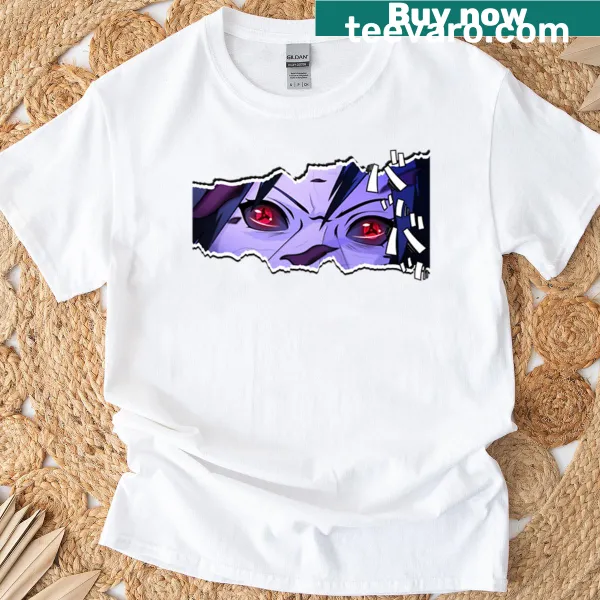 Oversized T-shirt featuring scratch design of Amaterasu anime eyes