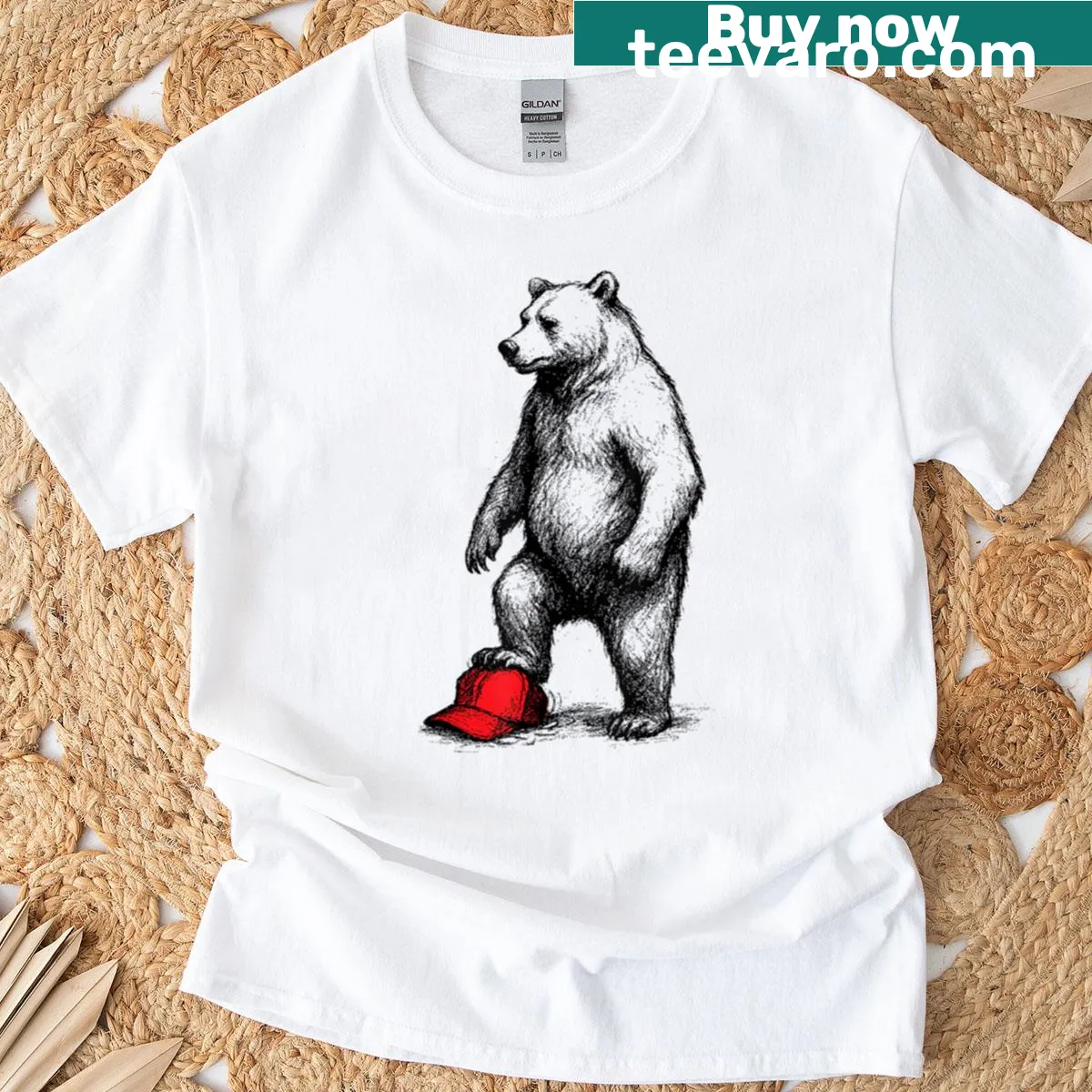 Oversized T-shirt with bold Anti Maga text — on a men's t-shirt