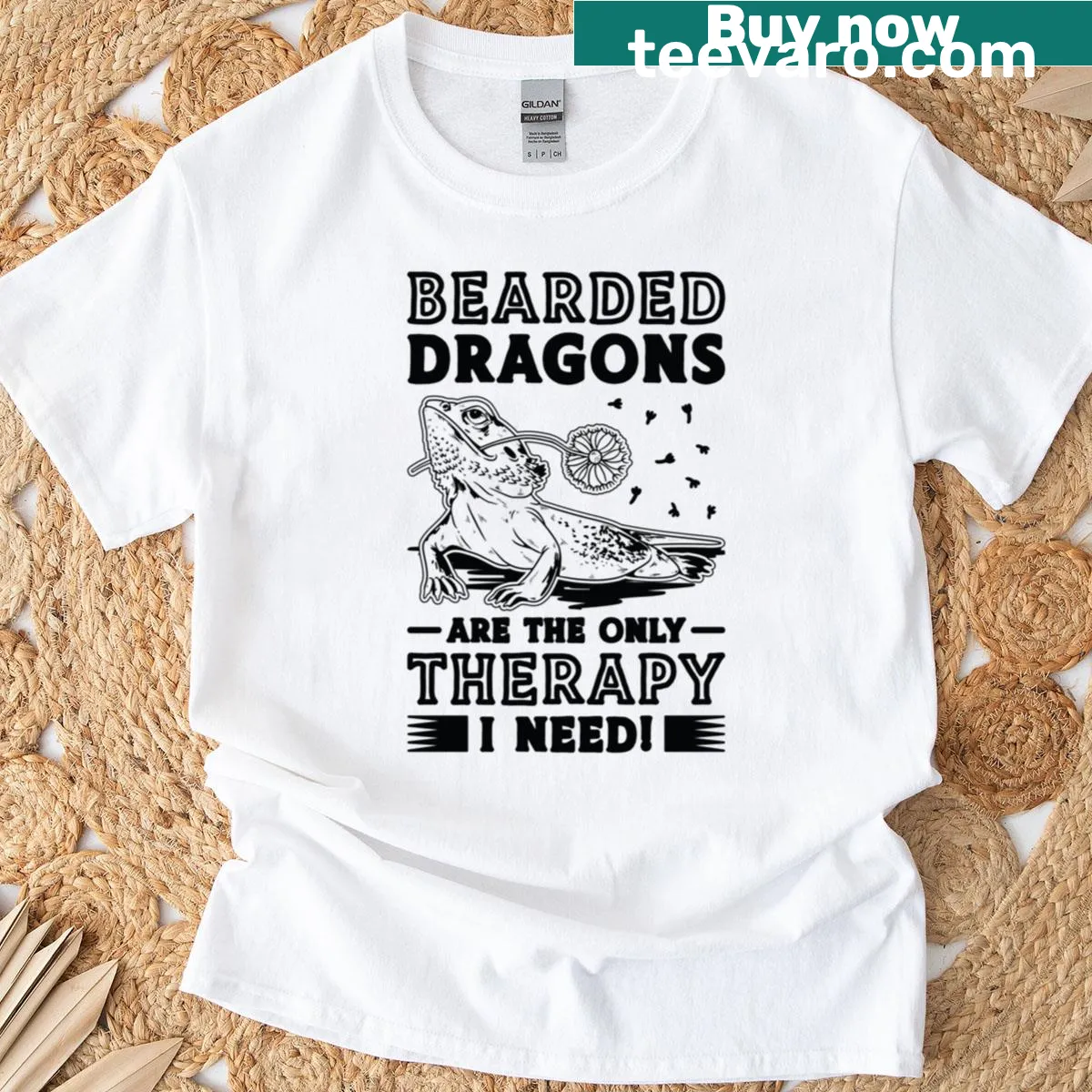 Funny T-shirt declaring bearded dragons are reptiles. — on a men's t-shirt