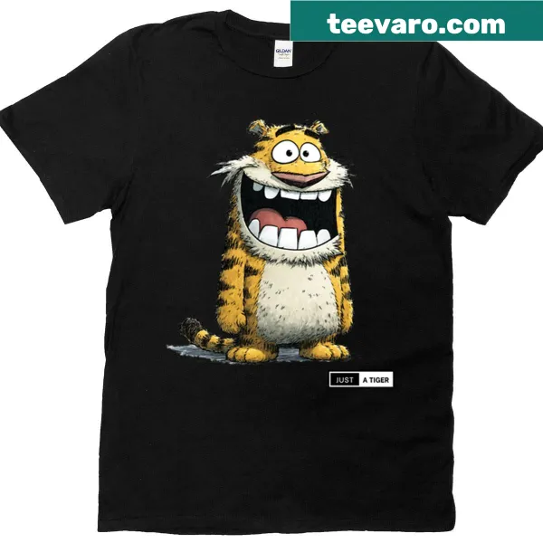 Oversized T-shirt featuring a cartoon tiger design