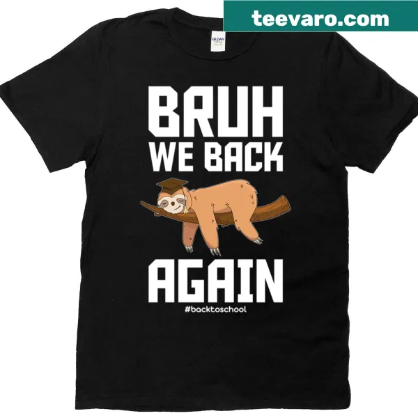 Oversized funny sloth graphic T-shirt for back to school