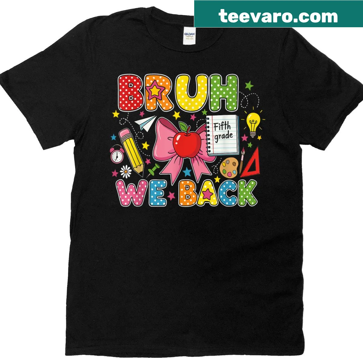 Happy first day of school t-shirt for 5th graders — on a men's t-shirt