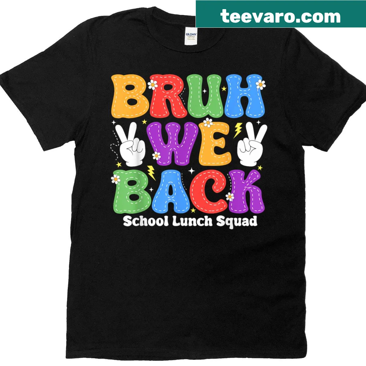 Lunch Squad graphic t-shirt for back-to-school — on a men's t-shirt