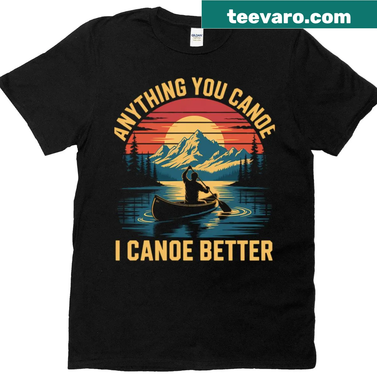 T-shirt with the phrase 'Canoe Player' for canoeing enthusiasts. — on a men's t-shirt