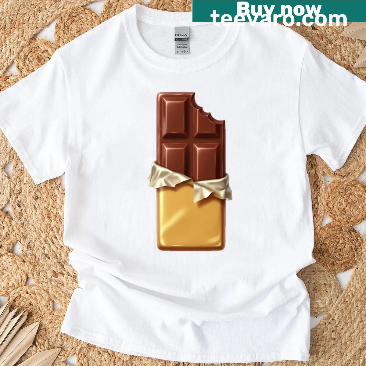Chocolate Lover t-shirt with playful typography — on a men's t-shirt