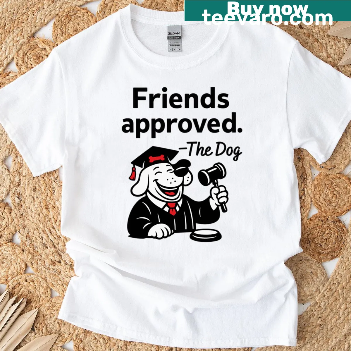 Funny dog court humor design on a t-shirt — on a men's t-shirt