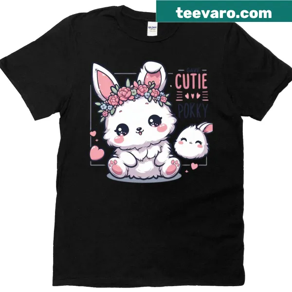 Cute cartoon character design on Cutie Poky 2 T-shirt