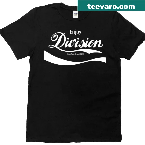 T-shirt with the phrase 'Enjoy Division' celebrating music and art