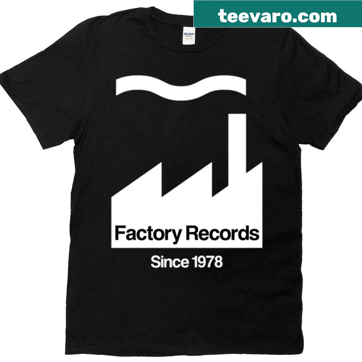 Post punk music-themed shirt with abstract design elements — on a men's t-shirt