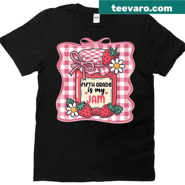 Cute t-shirt for teachers featuring a strawberry and playful text