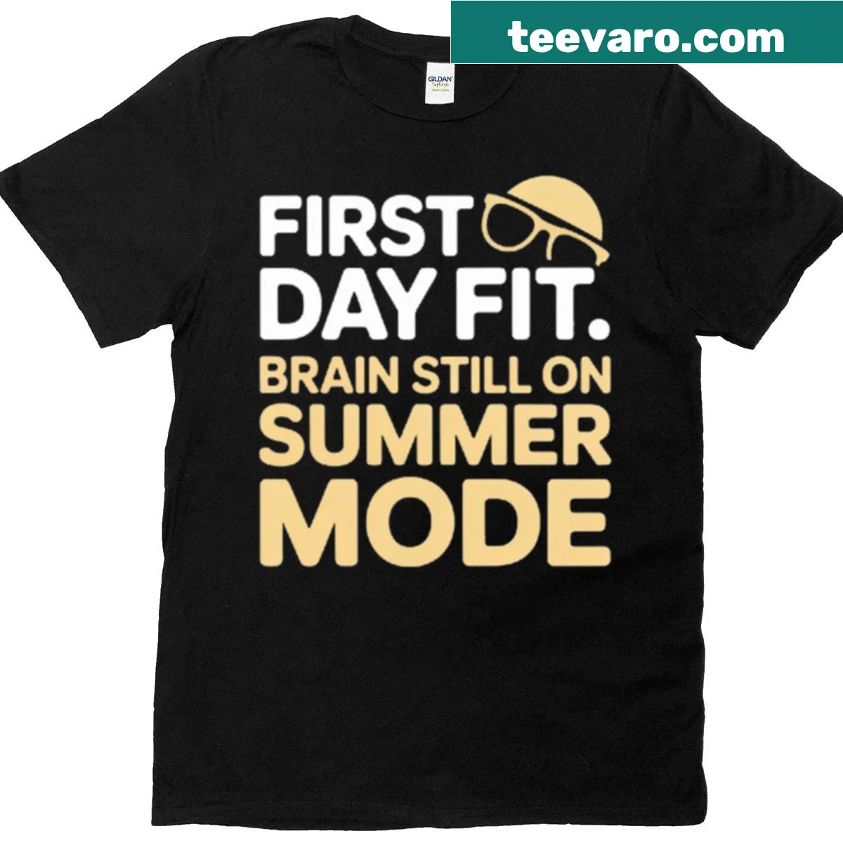 Funny t-shirt for back-to-school featuring a playful slogan — on a men's t-shirt