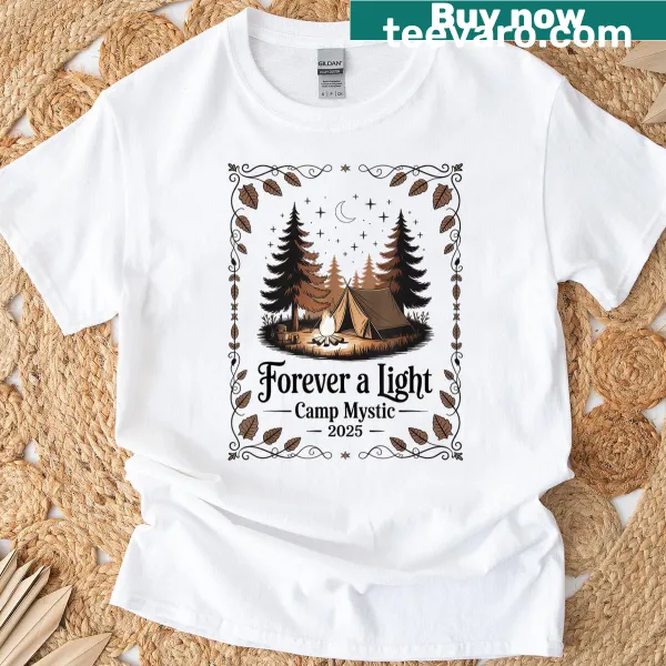 Community-themed Camp Mystic t-shirt for all genders