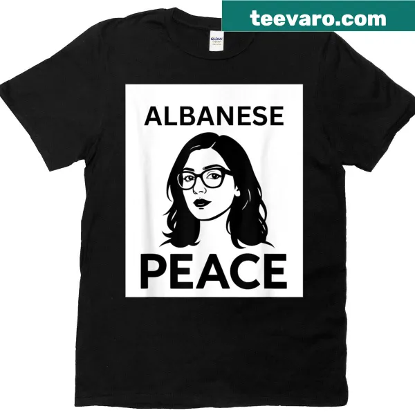 T-shirt with a thoughtful peace message by Francesca Albanese