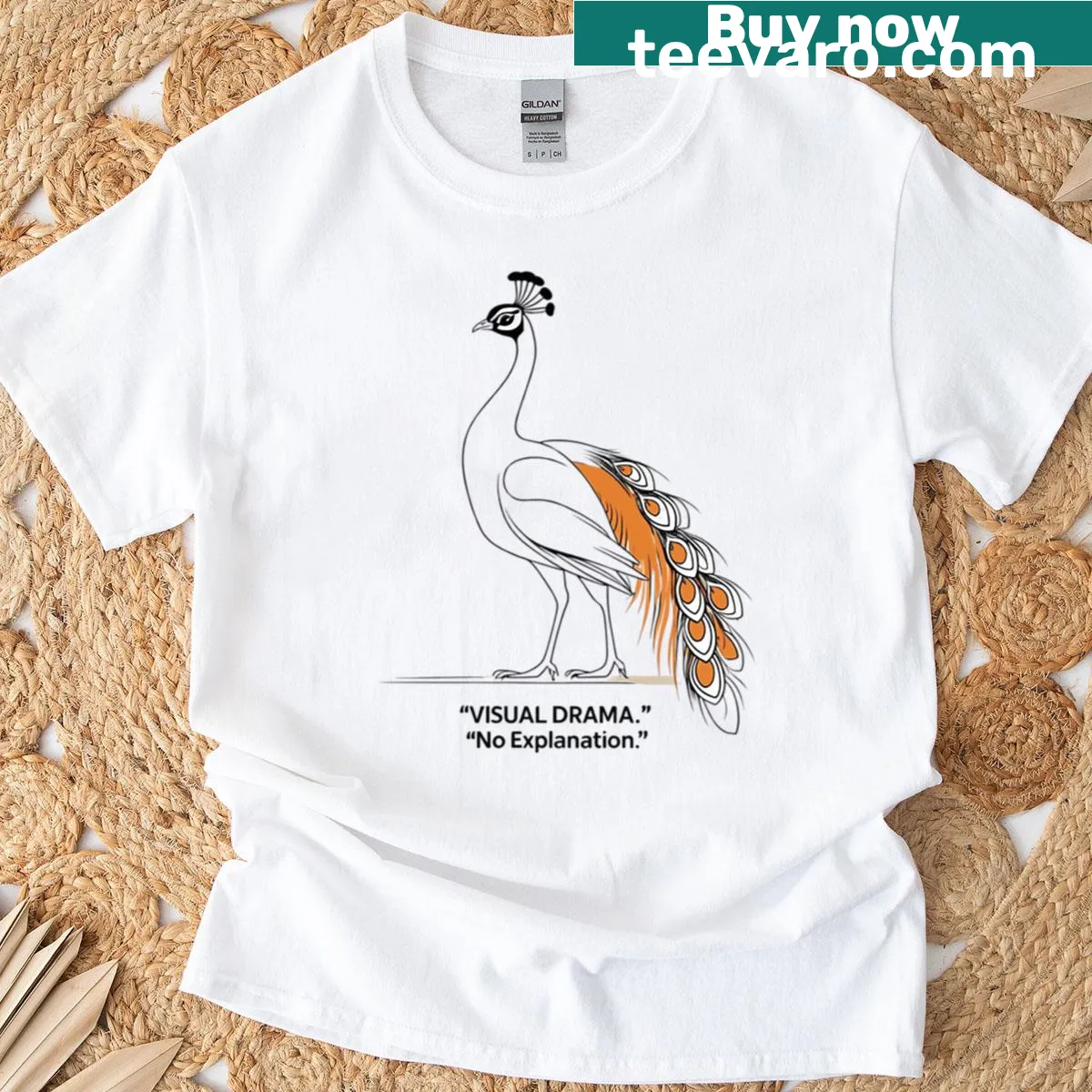 Funny saying 'Visual Drama No Explanation' on T-shirt — on a men's t-shirt