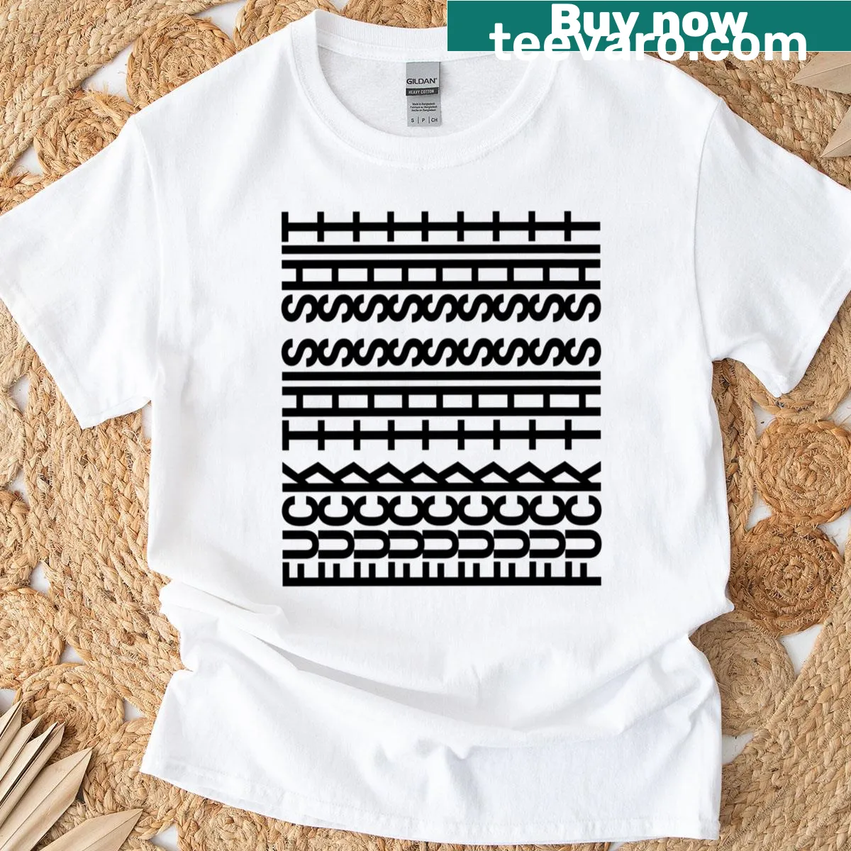 T-shirt with a hidden swear message design. — on a men's t-shirt