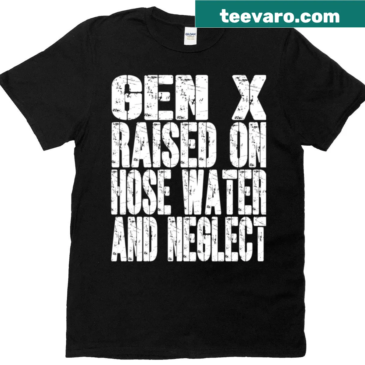 Nostalgic Gen X t-shirt with humorous text — on a men's t-shirt