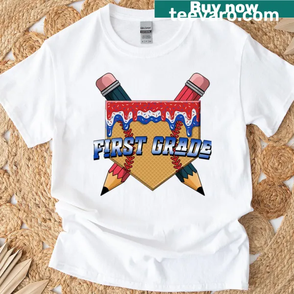 First grade t-shirt with a cute ice cream drip graphic