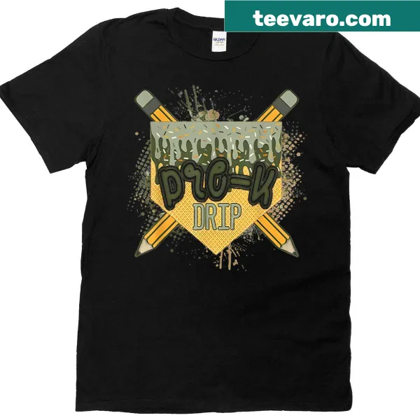 Ice cream and pencil graphic on a t-shirt for preschool kids
