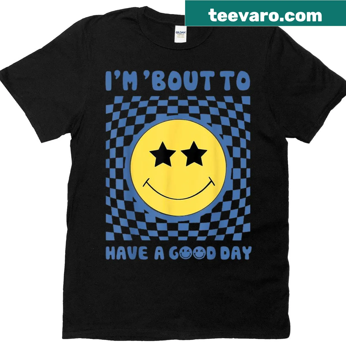 Positive message t-shirt proclaiming a good day — on a men's t-shirt