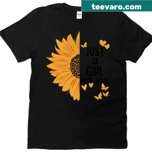 Inspirational t-shirt with a motivational quote about goals