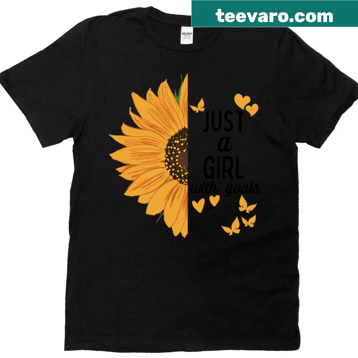 Inspirational t-shirt with a motivational quote about goals — on a men's t-shirt