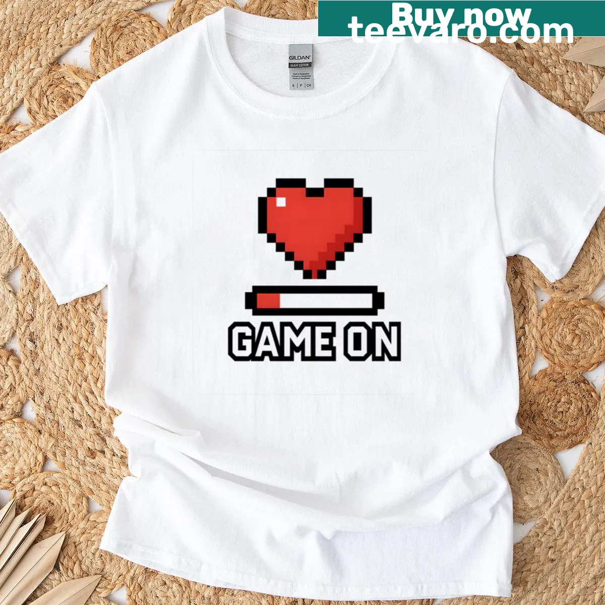 T-shirt with phrase 'Just One More Game' in bold typography — on a men's t-shirt