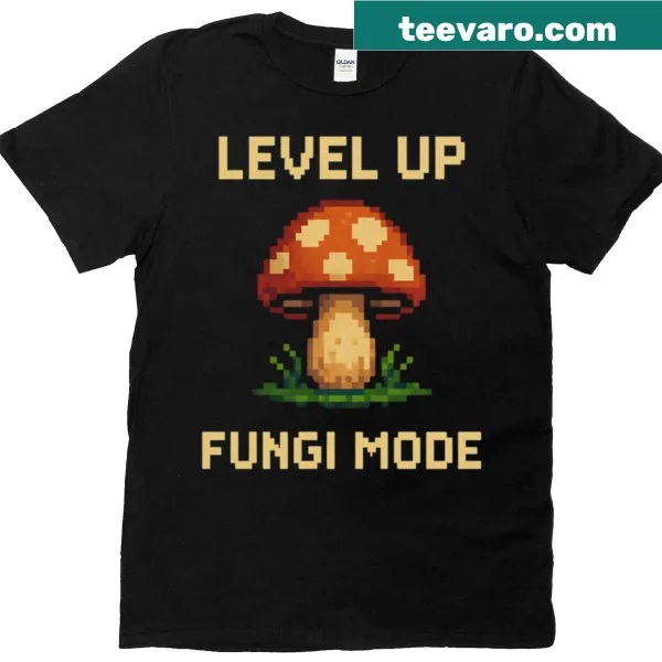 Pixel art mushroom T-shirt for gamers