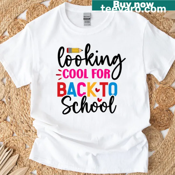 Playful back-to-school themed T-shirt with fun typography