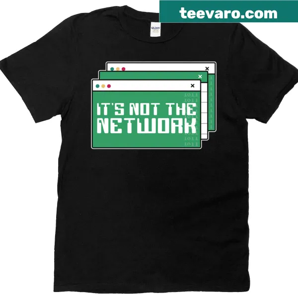 Oversized T-shirt with humorous text about network engineering