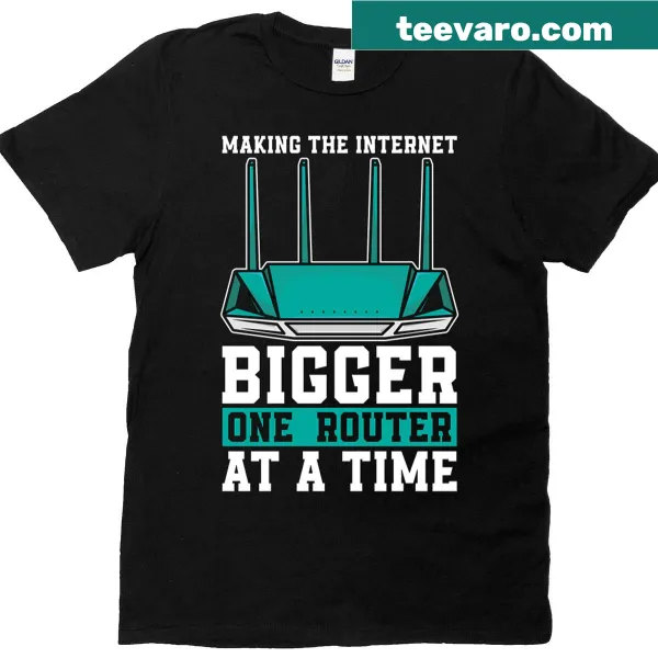 T-shirt featuring a clever graphic for network engineers