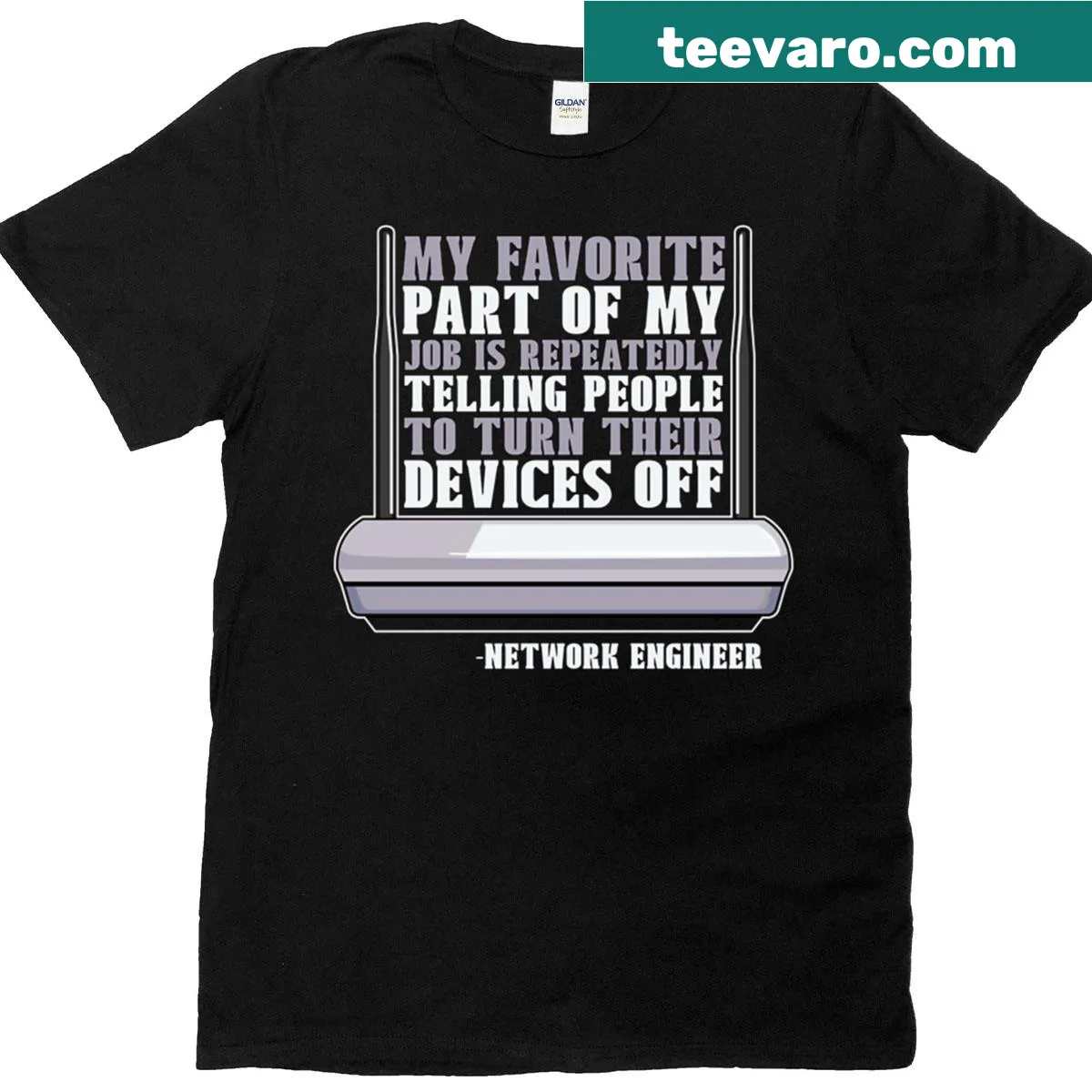 Oversized T-shirt with humorous text about networking — on a men's t-shirt