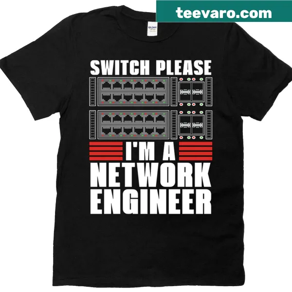 Oversized t-shirt with humorous cybersecurity switch request