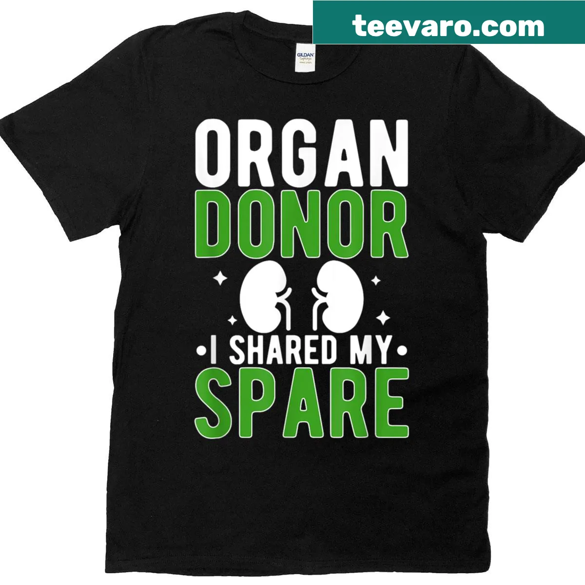 Funny t-shirt with 'Organ Donor' text promoting organ donation awareness — on a men's t-shirt