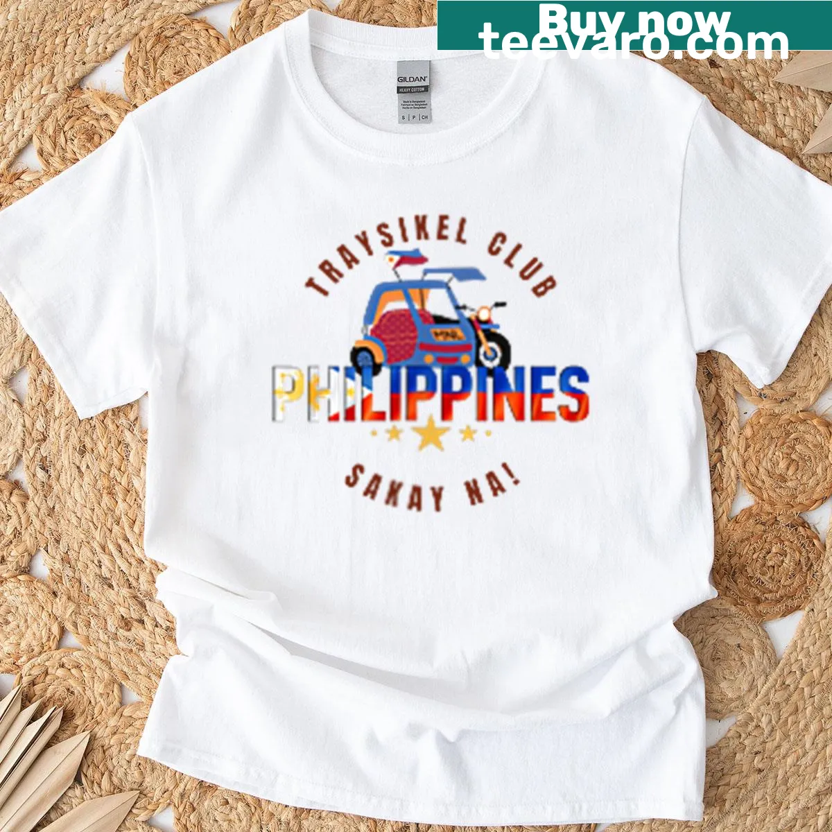 Philippine Traysikel Club graphic t-shirt — on a men's t-shirt
