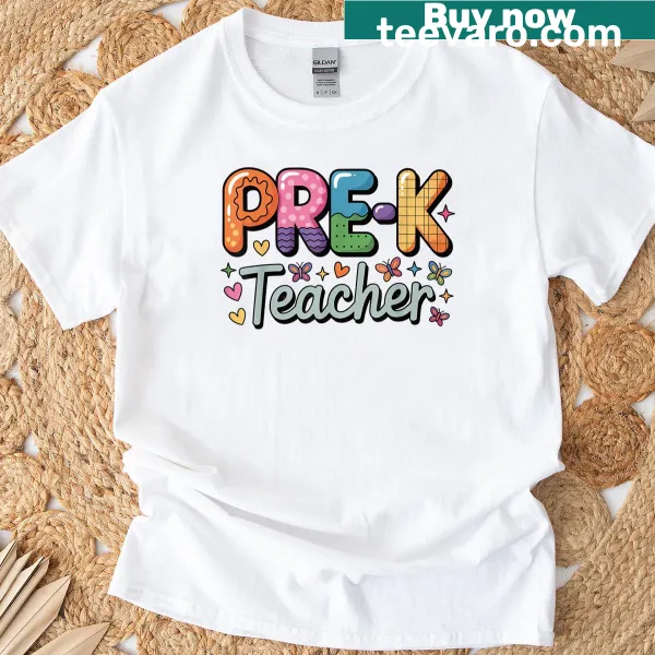 Pre-k teacher themed back to school T-shirt