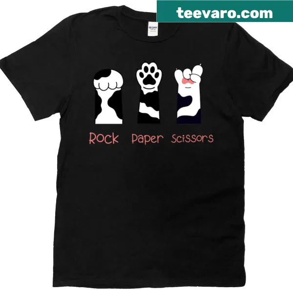 Cute cat paw illustration with Rock Paper Scissors game theme.